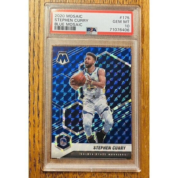 2020 Panini Mosaic /99 Stephen Curry Blue Mosaic PSA 10 Gem Mint Warriors